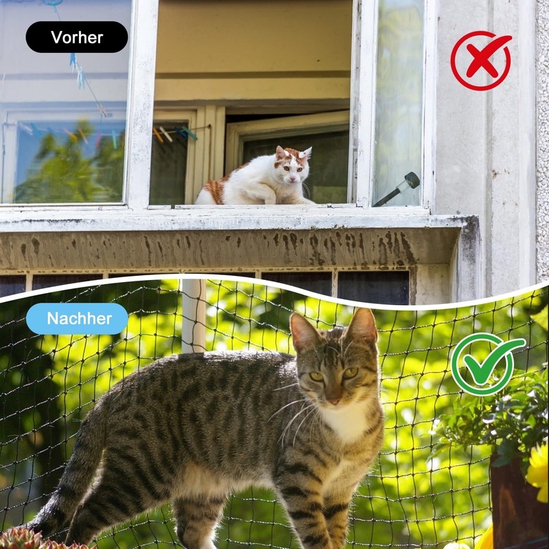 SUCCEFORT Cat Net for Balcony, 3 x 4 m Cat