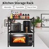 ifory 3-Tier Microwave Oven Rack, 15.7~23.6" Expandable Microwave Stand, Countertop