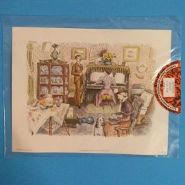Vintage 1971 Famous Prints by American Handicrafts Victorian Parlor