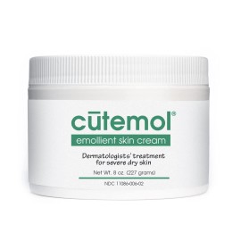 Pack de 2! Crema hidratante emoliente Cutemol, para eczema, psoriasis (8 oz)