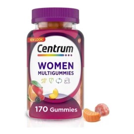 Centrum MultiGummies Multivitamínico/Multimineral para Mujeres con Vitamina D3, Vitaminas B y Antioxidantes Sabor Frutas 170 Gomitas