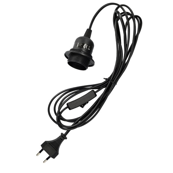 Kwmobile E27 Plug-In Light Fitting with Switch, E 27 Socket,