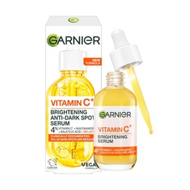Garnier Vitamin C Brightening Serum for Pigmentation Spots, Face Serum with 4 percent Vitamin C, Niacinamide, Salicylic Acid & Melasyl, For a Radiant Complexion, For All Skin Types, 1 x 30 ml