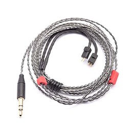 HÖRLUCHS® Standard Cable 2-Pin 160 cm Transparent with Bending Element Replacement Cable with 3.5 mm Jack Plug for HL1 HL4 HL5 HL7 Series