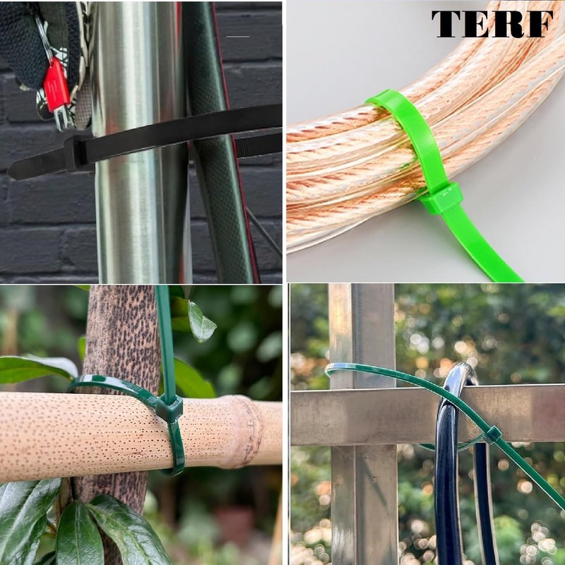 TERF® 100 Pcs Black Cable Ties 140mm (5.51'') X 3.6mm