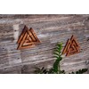 Windalf Valknut Handmade Wall Decoration 24 cm Viking Wotans Knot