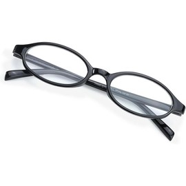 „ÄêBayonetta glasses„ÄëTrendy Fake Glasses Small Rectangular Y2K Eyewear with Anti Blue Light for Women's Cosplay and Daily Style:_Z04- Black Oval Frame_Clear