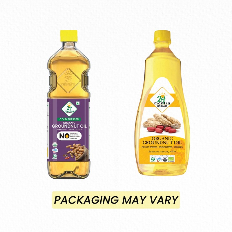 24 Mantra Unrefined Groundnut Oil/Moongphali Ka Tel- 100% Organic |