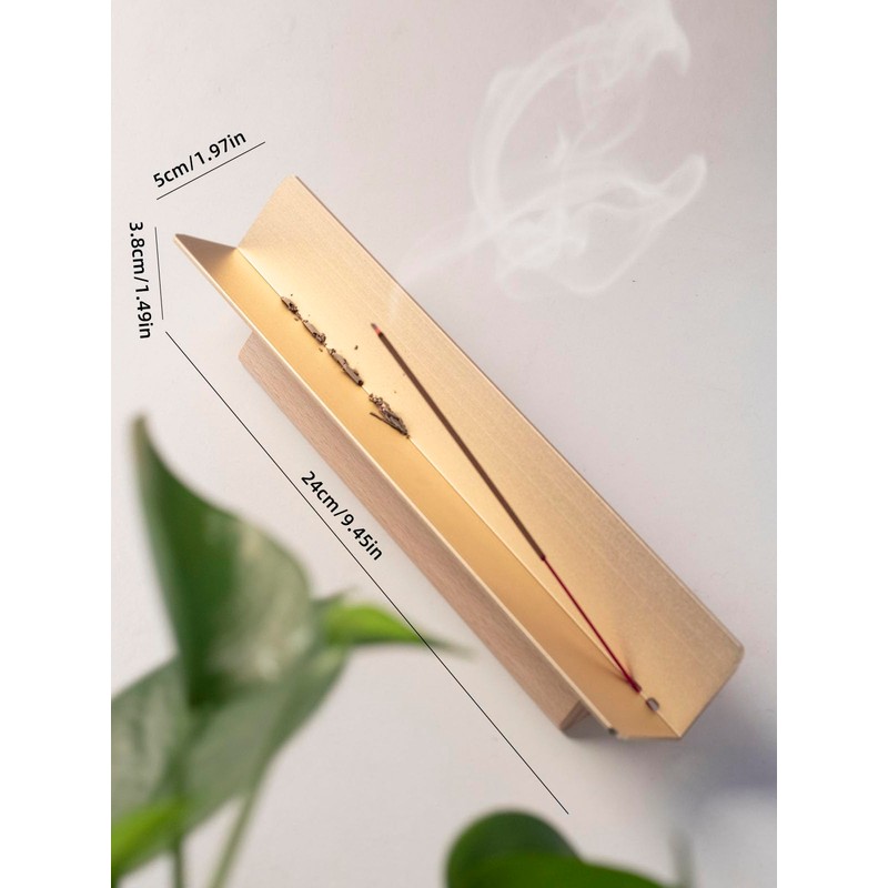 Incense Burner Stick Holder with 2 Holes, Aluminum Alloy Ash