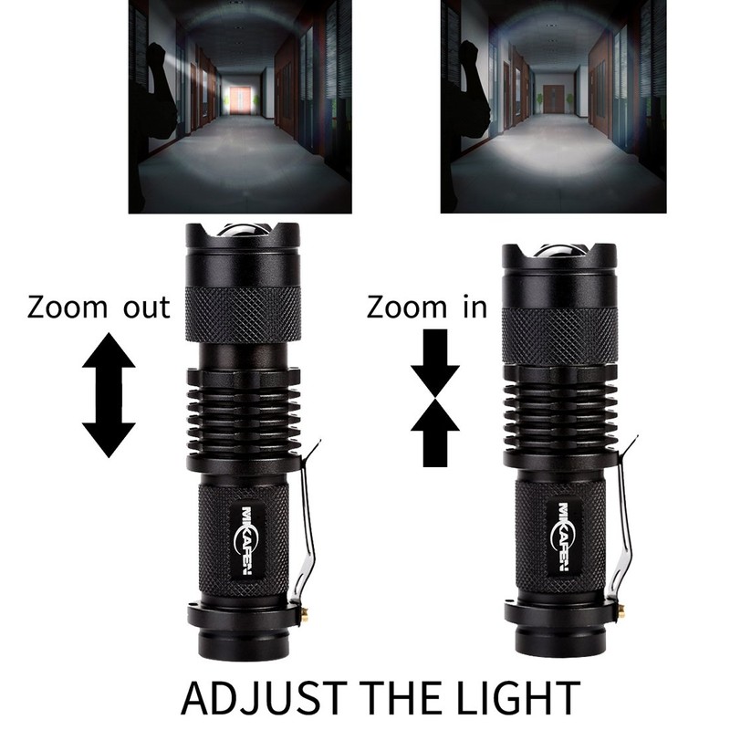 MIKAFEN 5Pack Flashlights Mini Led Flashlight 300lm 3 Modes (Light