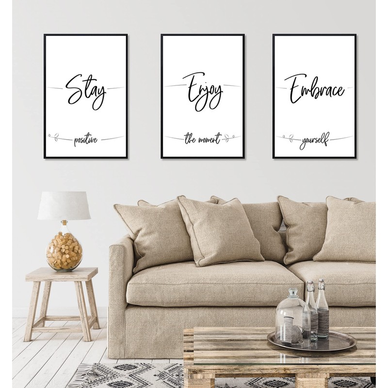 ELSKER&HOME 24x36 Poster Frame 3 Pack, Black Picture Frame for