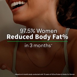 OZIVA OZIVA Protein & Herbs for Women | 1.1 Lbs (500 gm) with Multivitamins, Curcumin, Shatavari, Tulsi for Improved Metabolism, Hormonal Balance & Skin, Hair Health, Vanilla Almond (1.1 lb)