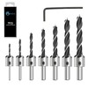 GMTOOLS Countersink Drill Bit Set, 7Pcs Tapered Drill Bits M2