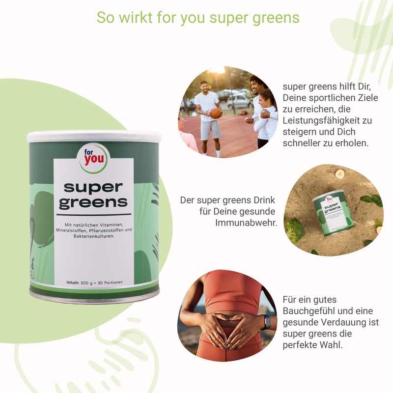 for you Super Greens 2 x 300 g Powder –