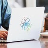 CafePress Colorful Octopus Silhouette Sticker Square Bumper Sticker Car Decal