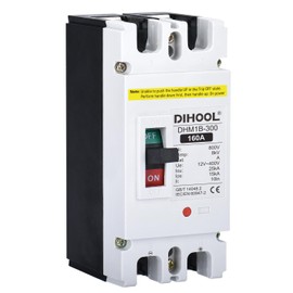 DIHOOL Main 160 Amp DC Circuit Breaker, 500V Battery Disconnect Switch, Master Switch for Car RV Marine Boat Power Station