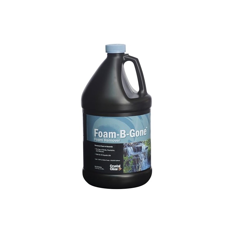 CrystalClear Foam-B-Gone Pond Foam Remover - 1 Gallon Treats Up
