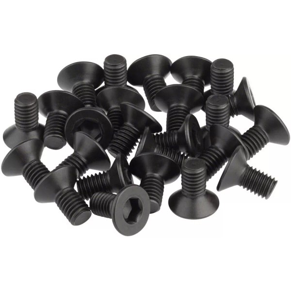 BikeFit Cleat Screws, 25-Pack, 10mm, SPD / MTB Compatible, Countersunk,