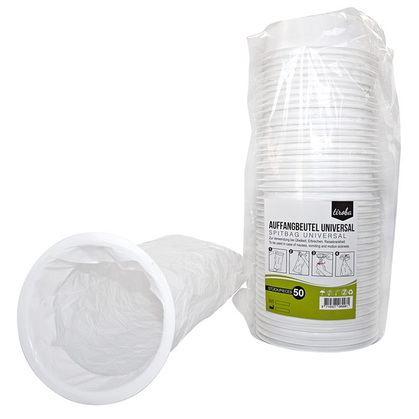 50 Pieces of Spit Bags with Mouthpiece – Opaque –