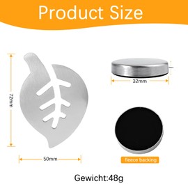 gaoduanluoluo 8 Piece Magnetic Tablecloth Weights Set – Heavy Duty Stainless Steel Tablecloth Clips for Outdoor, Weddings, Picnics, Camping & Garden Use (Leaves)