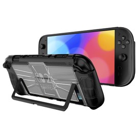 For Switch 2 ケース カバー 分体式設計 着脱簡単 Lucktree 保護ケース PC素材 超薄 軽量 全面保護 傷防止 超耐衝撃 指紋防止 黄ばみなし （ブラック）