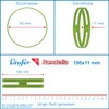 Läufer Rondella Elastic X-Band, Assorted Colours, 100x11 mm/65 mm Ø