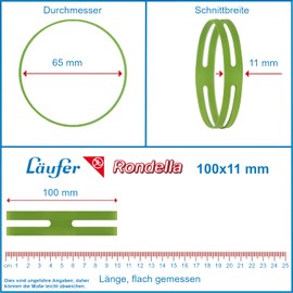 Läufer Rondella Elastic X-Band, Assorted Colours, 100x11 mm/65 mm Ø