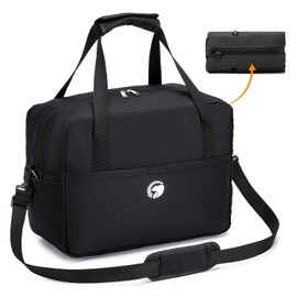 BAGZY Cabin Bag 40x30x20 Wizzair Underseat Cabin Bag, Waterproof Foldable Duffel Bag Holdall Hand Luggage Case Carry on Luggage Flight Bag Baggage Organiser Storage, 25L Nylon Black