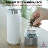 Importeek 5pz Termo Digital Lector Temperatura Acero Filtro Te 480ml