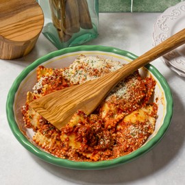 Rock & Branch Olive Wood Spatula, Wooden Spatula for Cooking, Safe for Nonstick Cookware, 13" Long