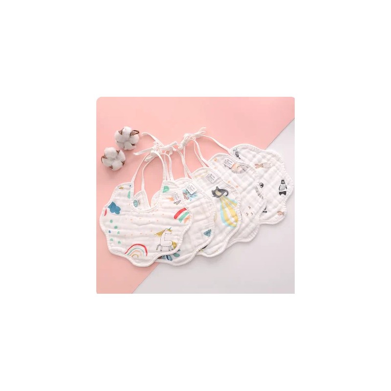 New Arrival Colorful Printing Bamboo Soft Baby Bibs Bamboo Material