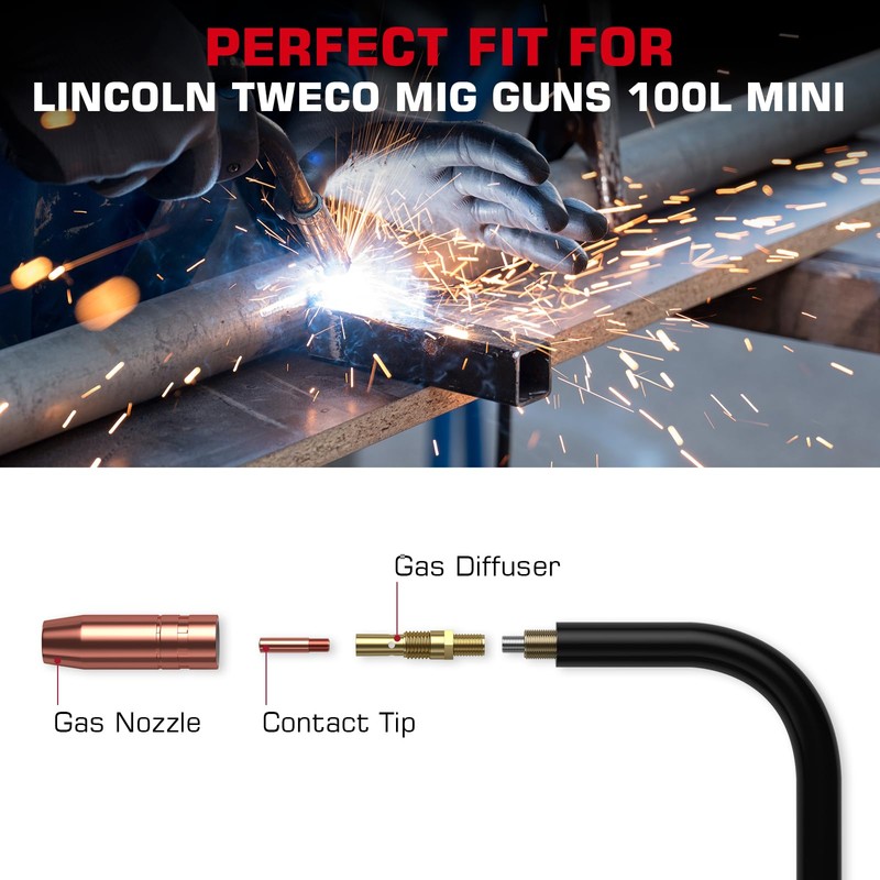 ARCCAPTAIN MIG Welding Contact Tips 11-30 (0.030") Welding Tips for
