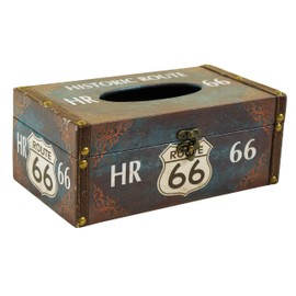 Carina's Collection Historic Route 66 Vintage Tissue Box/Holder Office Tissue Box Bathroom Tissue Dispenser