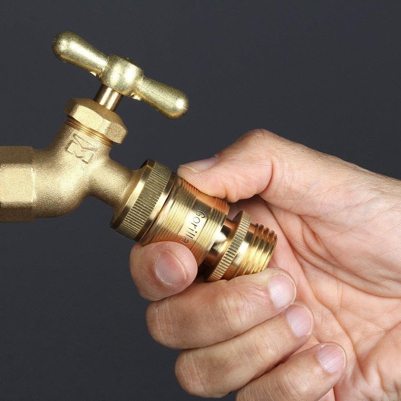 Garden Hose Quick Connect Fittings ¾ Inch GHT Solid Brass