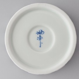 Hasami Ware 33612 Fukuho Kiln Soba Boar Mouth Point Lattice, Vermilion