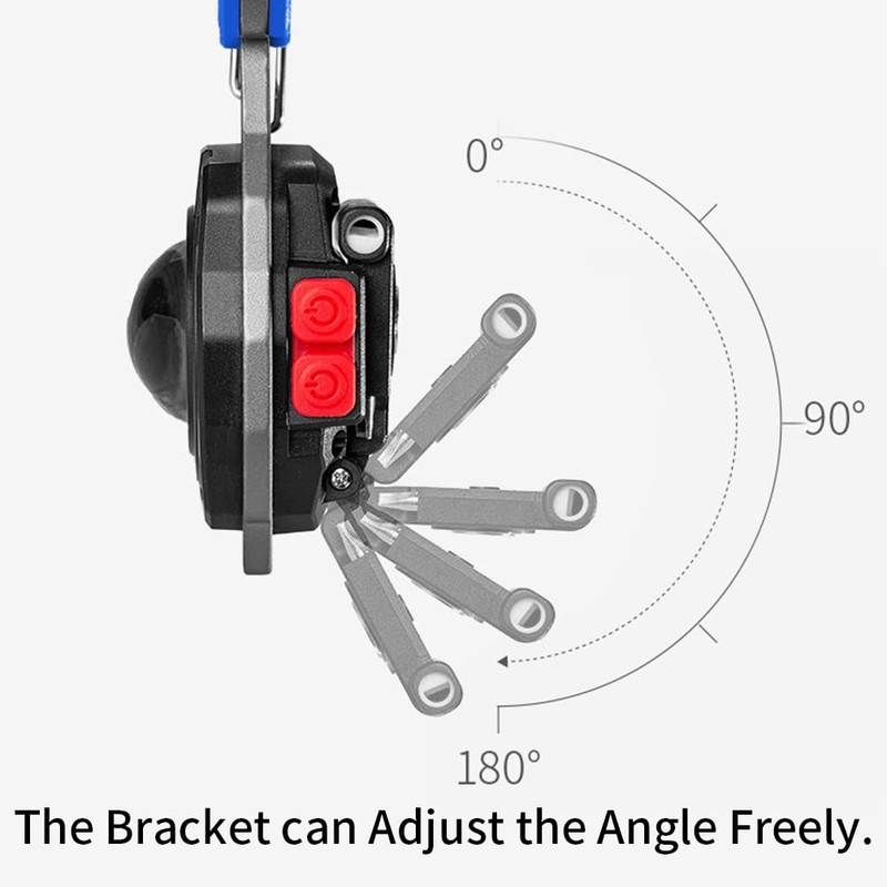 BY-J LED Small Flashlight Multitool, Rechargeable Keychain Light, COB Multi-Function