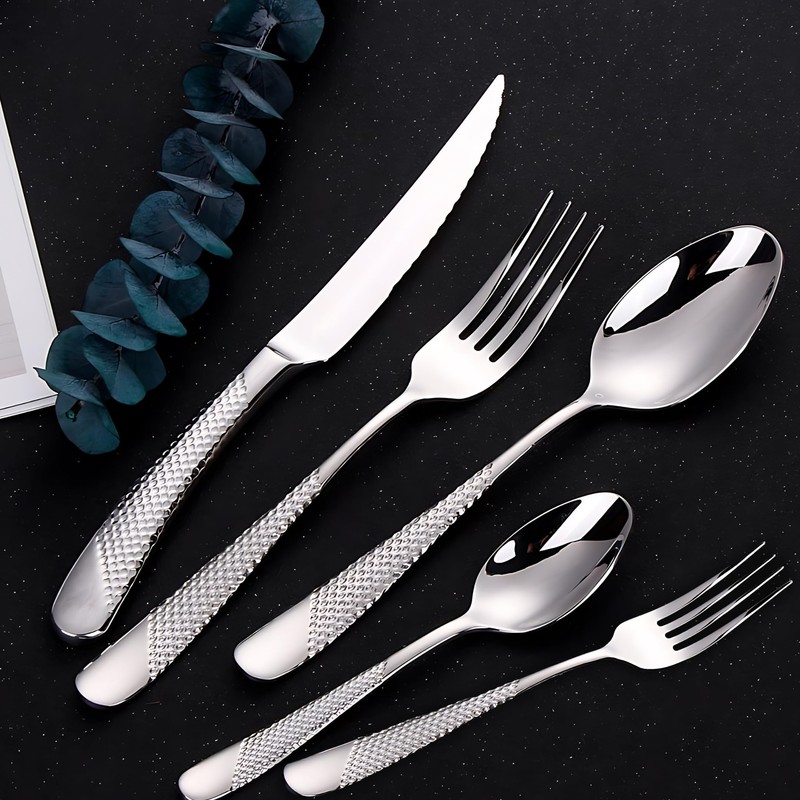 DAFFODILY® Signature Dessert Forks - Silver, Elegant Addition to Your