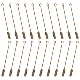 Honbay 20PCS Jewelry Making Safety Pins, Metal Stick Pins, Blank Brooch Bases, Lapel Sticks, Scarf Badge, Suit Tie Hat Pins, Hijab Pins with Safety Caps (Bronze)