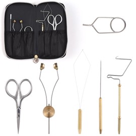 LIXADA Fly Tying Tools Kit 4/5/6PCS Fly Tying Kits Combo Kit Whip Finisher Bobbin Holder Bodkin Bobbin Threader for Fishing Lures