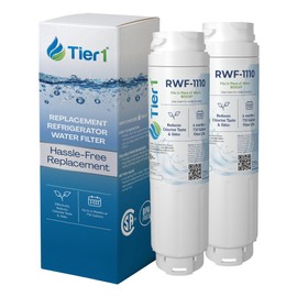 Tier1 RWF1110 9000 077104 Refrigerator Water Filter | Replacement for Bosch 644845, REPLFLTR10, UltraClarity, 11034152 Fridge Filter - Up to 12 Months Supply | Easy Install | Odor Control (2-pk)