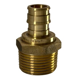 2 Pieces XFITTING 1/2" Pex A X 3/4" Male Adapter, Pex A Expansion F1960, Male NPT Adapter, Brass