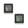 BOMATA Digital Thermometer Hygrometer Comfort Display Standing, Hanging, Stickable Black