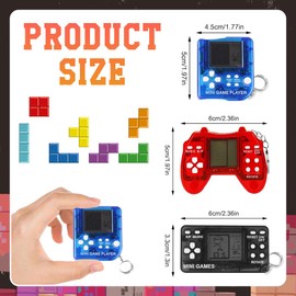 Afenau Video Game Party Bag Fillers for Kids, 18 Pcs Mini Video Game Keychain, 3 Styles Video Game Party Favors for Kids, Gaming Party Bag Fillers for Birthday Gaming Party Favors Classroom Prizes