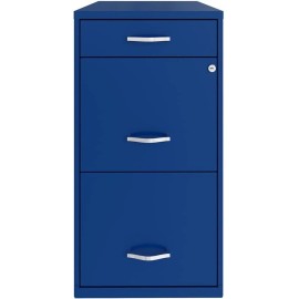 Hirsh Industries LLC Space Solutions 18in Deep 3 Drawer Metal Organizer File Cabinet Blue