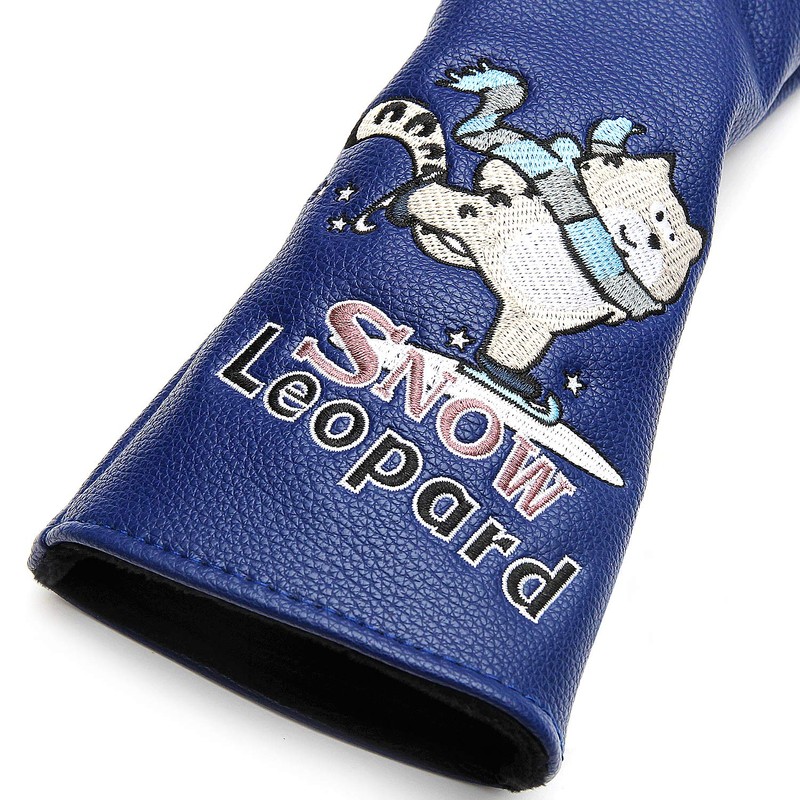 Outdoor Leisure Snow Leopard Golf Driver Headcovers Sporting Goods PU