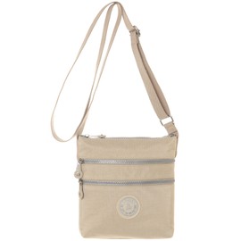 AOCINA Crossbody Purses for Women Lightweight Small Travel Bag Shoulder Purses and Handbags with Multi Zipper Pockets(Khaki)