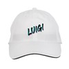 Makoroni - Luigi Name Hat Adjustable Cap, DesK91 White
