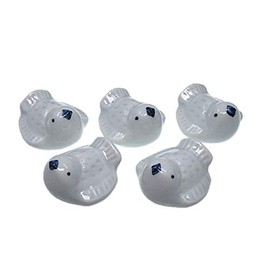 Pottery Hand Painted Bird Chopsticks 置揃 Chopstick Rest 箸休me Bird Zodiac