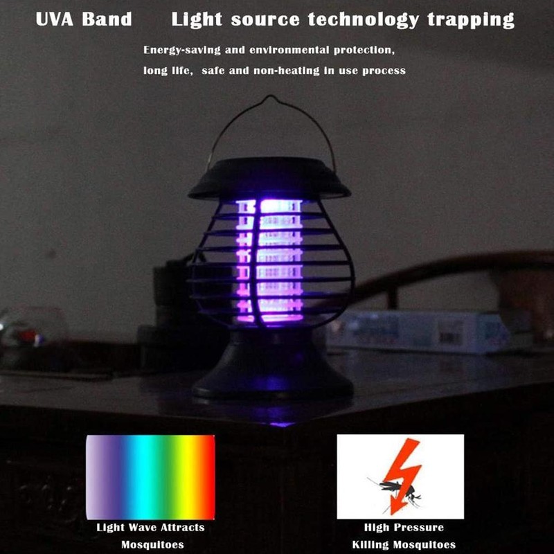 Mosquito Killer Solar LED Lamp Dual Mode Outdoor Waterproof Garden
