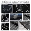 stino 8PCs Stainless Steel Chain Necklace Set for Men Women,